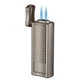 Visol Tiger Double Flame Butane Torch Refillable Gas Lighter (Shipped Without Butane)