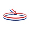 BDM France Flag Red White Blue Fabric Bracelet for Men
