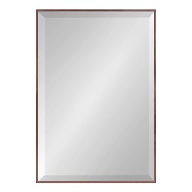 Kate and Laurel Rhodes Modern Wall Mirror, 24.75" x 36.75", Bronze, Decorative Rectangular Wall Accent