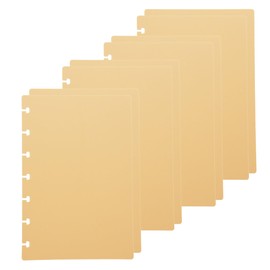 ITSYHPRO 4 Set Mini Disc Planner Cover Discbound Notebook DIY Candy Colors Compatible with Levenger Circa Arc TUL Eagle and Happy Planner(Beige,Mini)