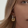NOKMIT Chunky Hoop Earrings for Women, Bold Silver and Gold