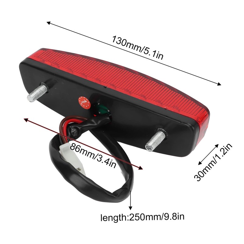 LED Rear Tail Brake Light 3PIN Waterproof for Taotao ATV