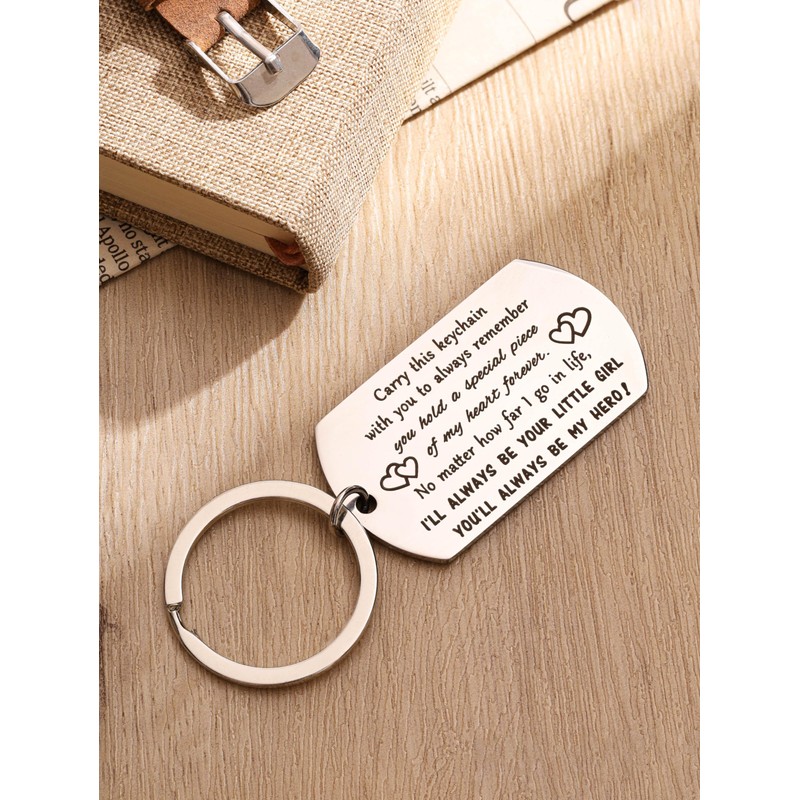 HAQUIL Drive Safe Dad Keychain - Father's Day Gift from