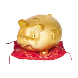 Creative Coin Bank Coins Kid Piggy Bank Piggy Banks for Adults Money Holder Money Savings Bank Bookcase Decor Money Saving Bank Saving Pot Money Pot Ornaments Golden Pig