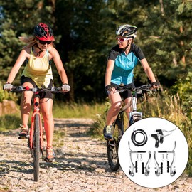 Bicycle Brake Set, Universal V-Brake Bicycle Brake Front and Rear MTB Brakes, Inner and Outer Brake Cables and Brake Lever Kit for Mountain Bikes and Road Bikes, (Silver)