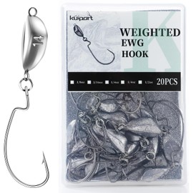 Kulport Weedless Swimbait Jig Heads for Bass Fishing,Weighted Texas Rig Hooks Fishing Hooks for Saltwater Freshwater 1/8 oz 3/16 oz 1/4 oz 1/2 oz-3/16oz