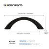 goldenwarm Curved Cabinet Handles Solid Zinc Alloy Hardware for Dresser