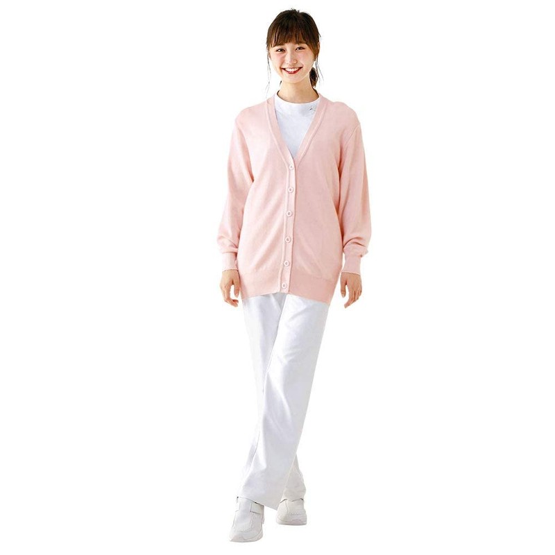 NURSERY Long Women’s Cardigan, Wool Blend, Non-Pilling, For Nurses, Office