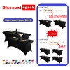 2Pack Spandex Table Covers 6ft，Fitted Tablecloth for 6ft Rectangular Tables,