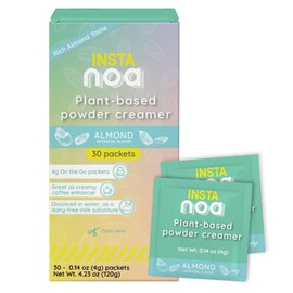 Plant-Based Powder Creamer, Based on Coconut Cream and Special Almond Flavor, Ideal for Coffee, Chai Tea, Matcha Tea and More, 30 Sachets of 4g, Dairy-Free Milk Alternative