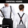 Risipu Braces for Men Elastic X Style Adjustable Braces Extra