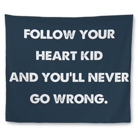 Mcehtle Motivational Kids Tapestry, Boy Nursery Wall Tapestries, Follow Your Heart Kid and You'll Never Go Wrong Inspirational Wall Hanging Decor for Boys Bedroom Nursery Playroom Home, 50x60 Inch