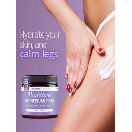 Magnum Solace Nighttime Magnesium Cream - Hydrating Lotion for Daily Comfort - Body Care, Skincare & Cosmetic Use:_Unscented