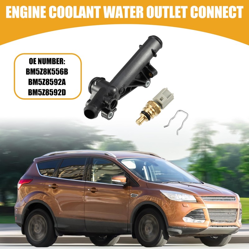 Partuto Engine Coolant Water Outlet Connect Adapter No.BM5Z-8592-A - Car