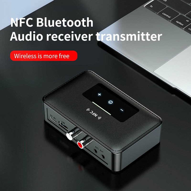 ELASO Bluetooth 5.0 Transmitter Receiver HiFi Wireless 3.5mm AUX NFC