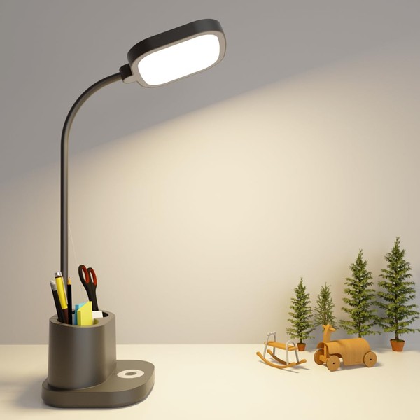 LED Desk Lamp for Home Office with USB Charging Port,