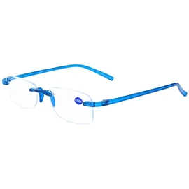 I NEED YOU Light G67200 Rimless Glasses Plastic with Case Blue 1 Dioptre
