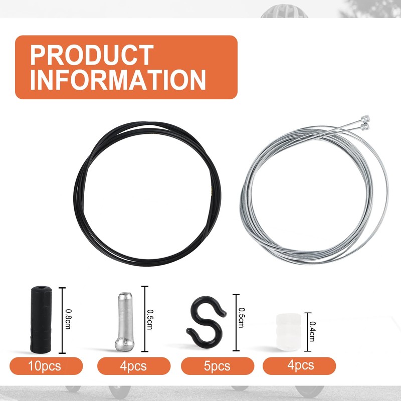 Bicycle Shift Cable Set, Universal Bicycle Shift Cable, with 3