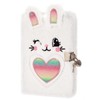 PESLNG Secret Diary Girl with Lock, Plush Notebook with Padlock,