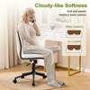 Furniliving Home Office Desk Chair, Modern PU Leather Vanity Chair
