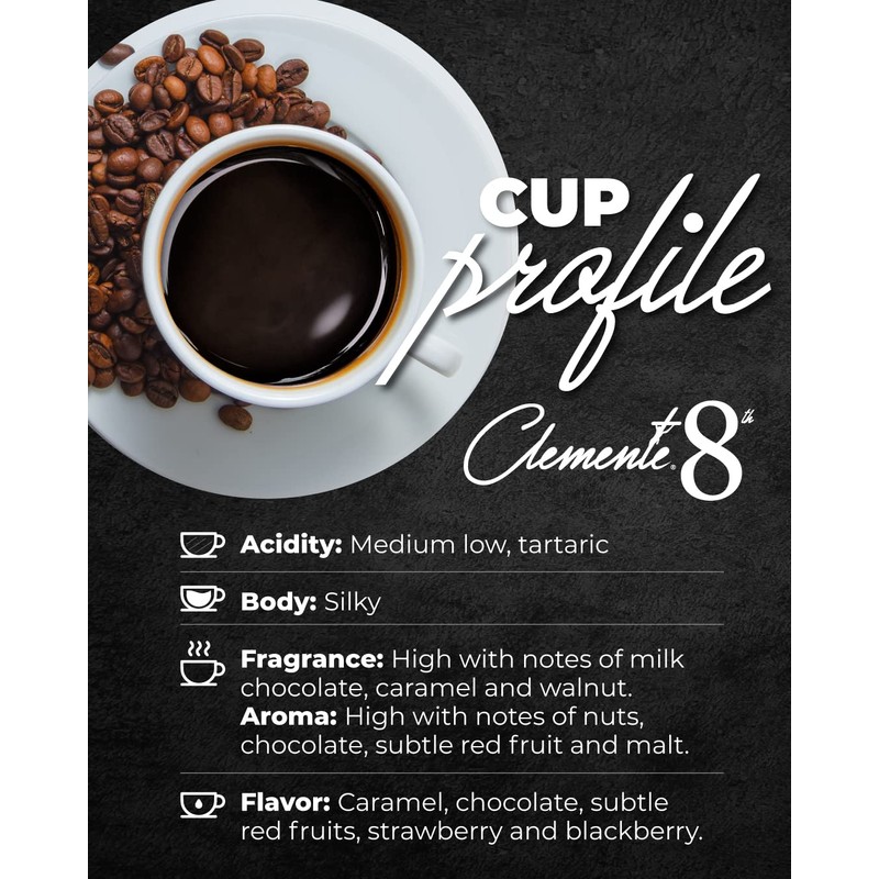 Colombian Premium Coffee Clemente 8Th Medium Roast 454g/16oz (Whole Bean)