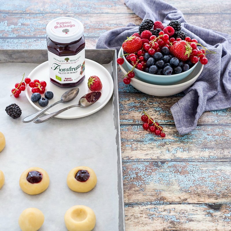 Rigoni di Asiago Fiordifrutta Organic Fruit Spread, Wild Berries, 8.82