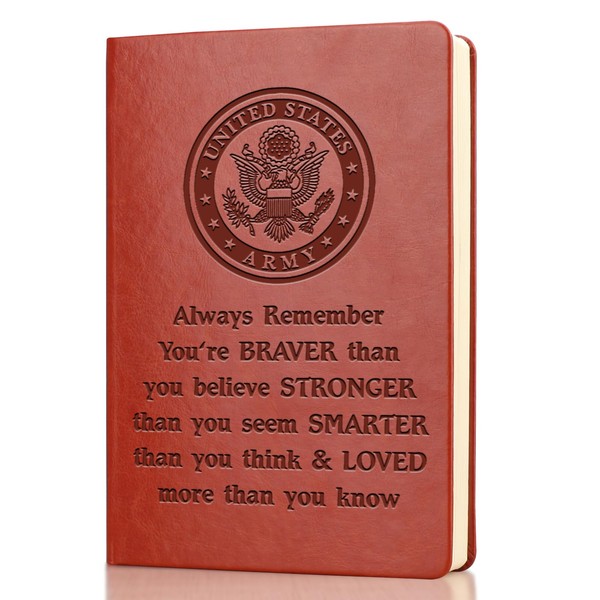 WHLBHG Army Gift Army Leather Notebook Always Remember You are
