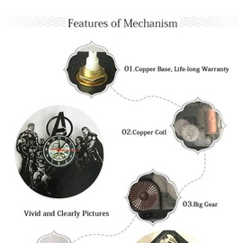 Smotly Vinyl record wall clock, Lord of the Rings Art Theme watch hanging decoration,The best gift for home wall decoration (gift: hook)