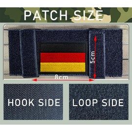 4 PCS Germany Flag Deutschland Eagle Shield Tactical Embroidered Emblem German Eagle Badge Patch for Backpack,Jacket,Jeans,Bag,Armband,Pouch,Uniforms,Clothes Hook and Loop Applique Patches