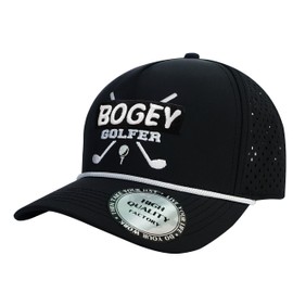 Clatnew - Sombreros divertidos de golf para hombres, sombrero de cuerda de golf para hombres, negro/blanco, 3. negro-3, Talla única