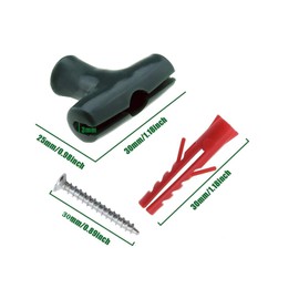 Garden Fencing Panels T Clips, T Shaped Chicken Wire Clips Bird Netting Mounting Clips for Garden Wall Mesh Fencing Panel Supporting Screws, Wall Anchor Includes (Green 36 Set)