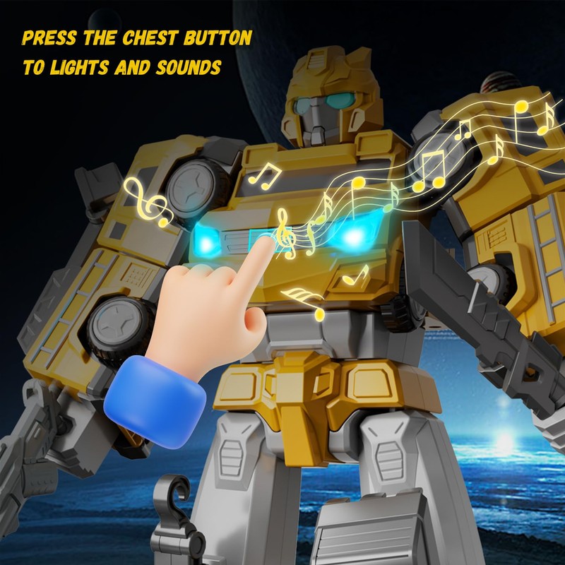 Aotonow 5 in 1 Magnetic Transforming Robot Toy Build for