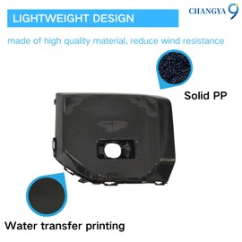 CHANGYA9 Carbon Fibre Style Front Bumper Foglight Guard Plate Fit For Toyota Land Cruiser Prado 2024-25 J250 LC250,Pair Fog Lamp Panel Bezel Cover Replace For Prado,Without Holes L+R (1 Pair) PD24E03