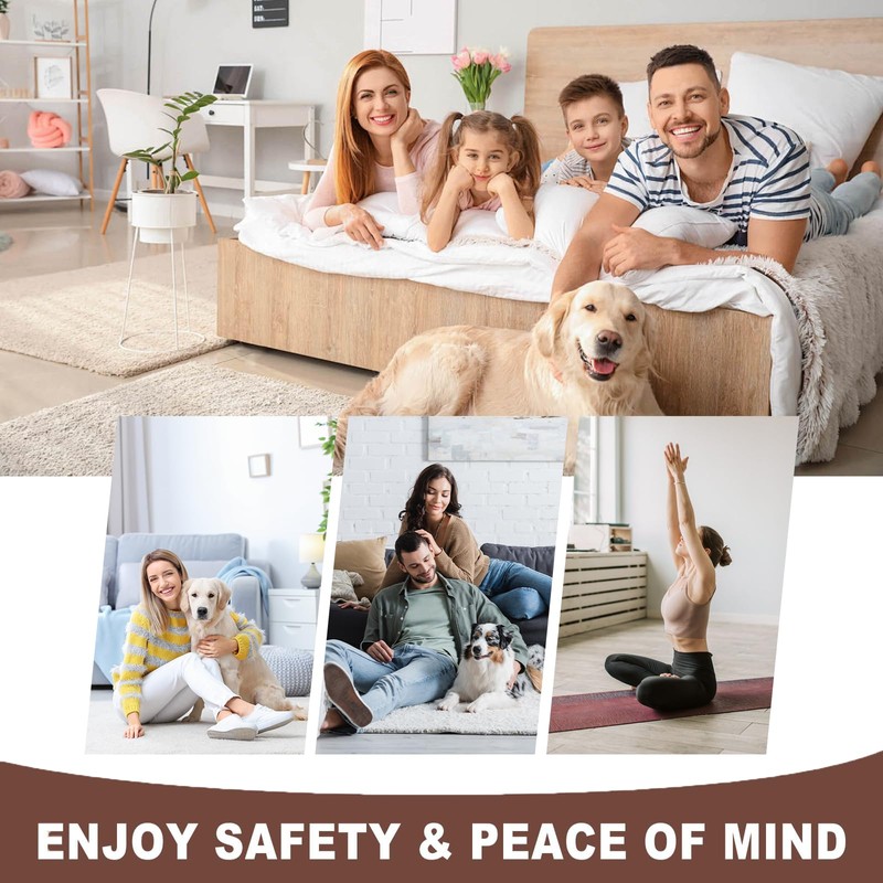 Door Lock Security, Upgraded Childproof Door Reinforcement Latch Silver 002