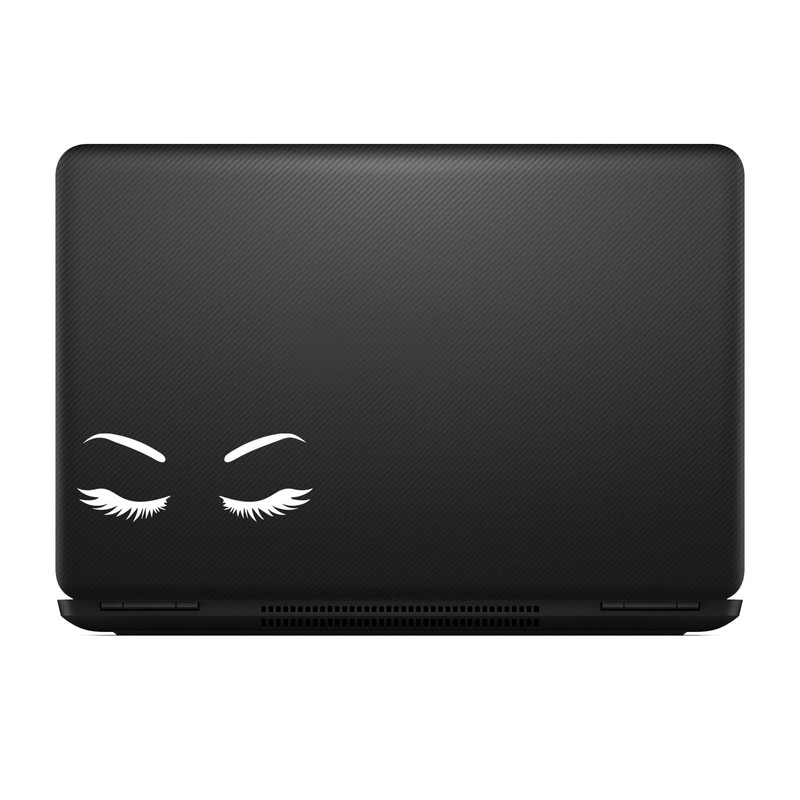 World Design Eyelashes Girl Face Notebook Car Laptop 5.5" (White)