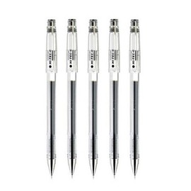 Pilot Hi-Tec-C 04 Gel Ink Pen, Ultra Fine Point 0.4mm, Black Ink, LH-20C4, Value Set of 5