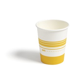 Perk Staples Paper Hot Cup, 8 Oz., White/Yellow