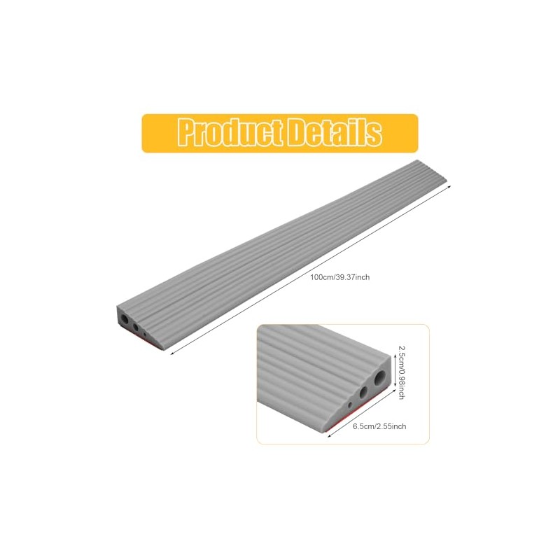 Threshold Ramp 100 x 6.5 x 1 cm, PVC Wheelchair