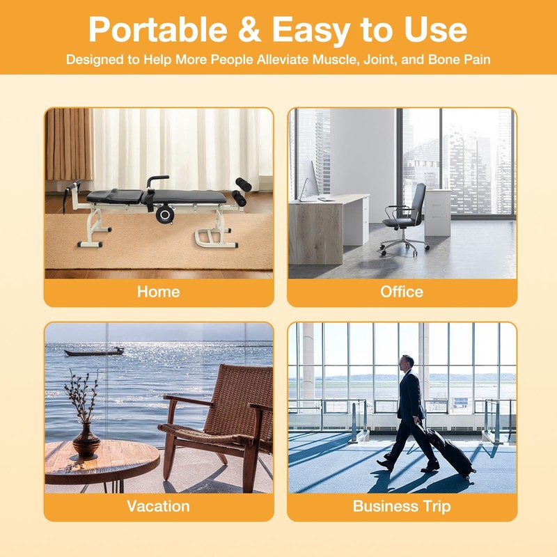 Cervical Spine Stretcher Machine,Multifunctional Traction Table,Traction Bed Folding Massage Bed,