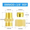 ERGAOBOY 2 Pcs 8MM OD X 3/8" BSP Thread Brass