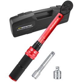 ATsafepro 3/8 torque wrench 20-240 in.lb, Inch Pound Torque Wrench Set with Extension & 3/8" to 1/4" Adapter - ±3% Accuracy, Dual-Direction 72-Tooth for Bike, Motorcycle, Car & Engine Maintenance