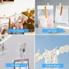 24Pcs Clear Plastic Pleated Paper Blinds Clips, Temporary Window Blinds