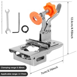 Concealed Door Hinge Jig 35mm Stainless Steel Locking Cabinet Hinge Jig Accurate Hinge Drilling Jig Guide Adjustable Puncher Locator Hole Drilling Positioning Tool for Cabinet US(Loser,silver)