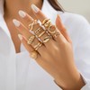14K Gold Stackable Knuckle Rings Set for Women,Aesthetic Silver Trendy