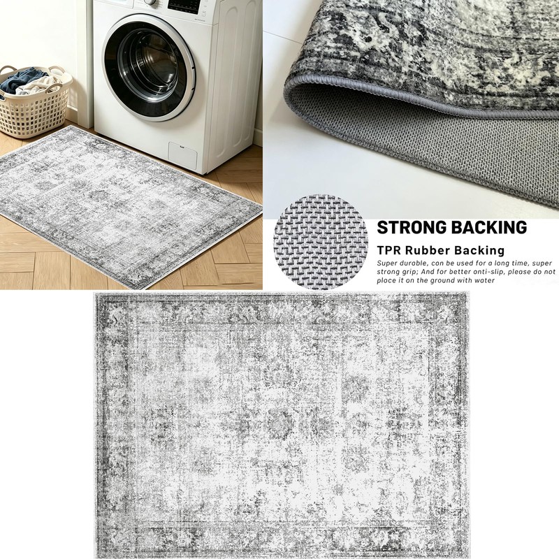 Small Area Rug 2x3 Ft Door Mat Machine Washable Kitchen