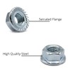 M8 Serrated Flange Hex Nuts - 8mm Steel (Pack of