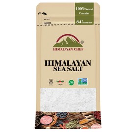 Himalayan Chef Sea Salt Coarse – Natural Unrefined Grain, Gluten-Free, Non-GMO Verified, Paleo-Friendly & Large Refillable, 48oz, pack of 2