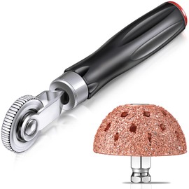 2 Pieces Tire Patches Tools, Tire Patch Roller and Tire Buffer Wheel, Tire Repair Grinding Head Buffing Wheel for Air Tire Buffer (55 mm)