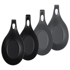 Guduling 4pcs Spoon Rests, Silicone Spoon Rests, Stove Utensil Holder, Heat-Resistant, Easy to Clean, Durable Spoons Holder for Stove For Kitchen Glass Stoves & Induction Cookers