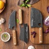 Lccowot 3 Piece Butcher Knife Set, 7" Butcher Meat Cleaver,